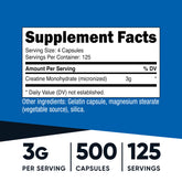 Close-up of Nutricost Creatine Monohydrate capsules